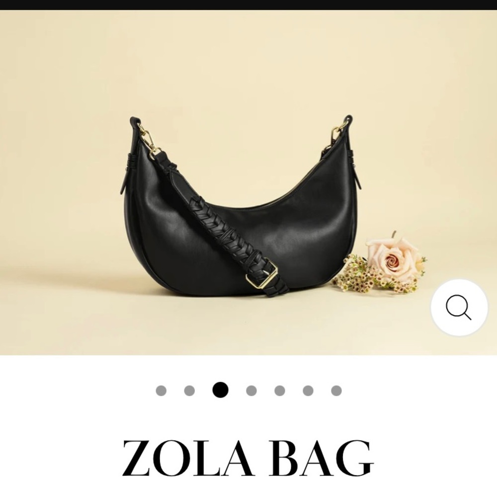 Jules Kae vegan leather moon-shaped handbag. Brand new w/tags.
